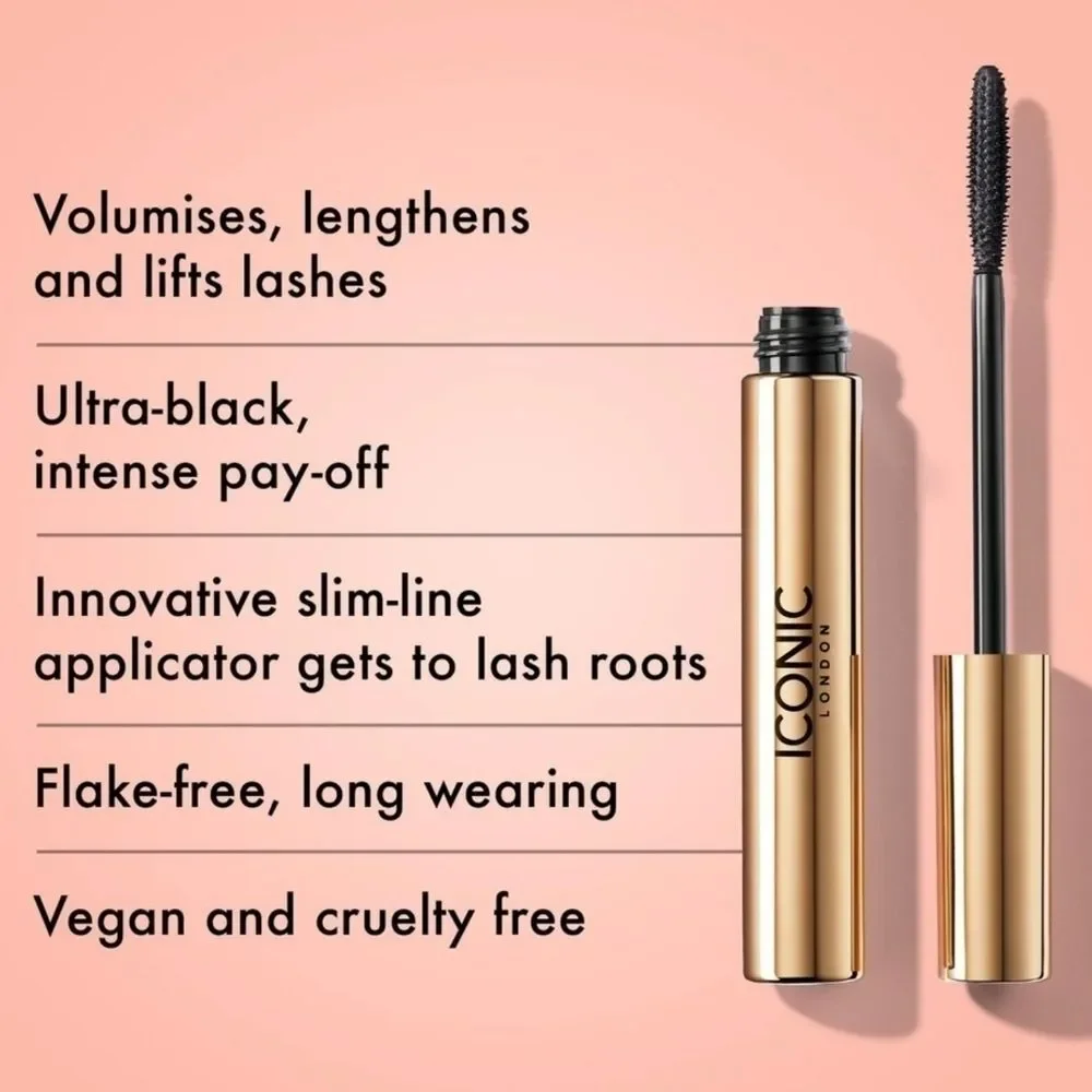 NIB Iconic London Triple Threat Black Mascara Full Size